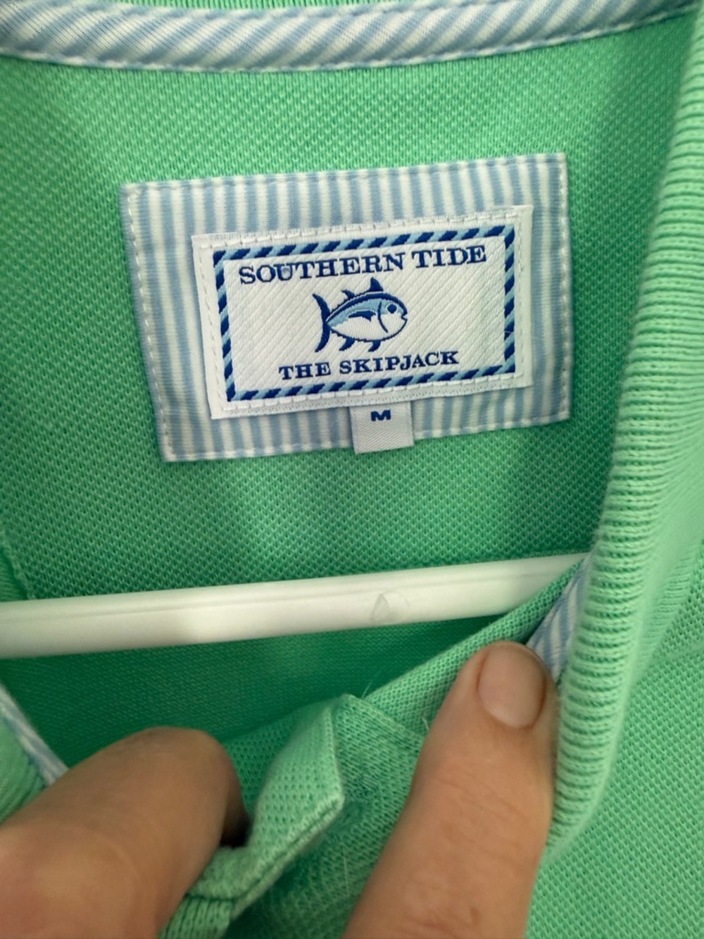 Southern Tide Men's Mint Green Short-Sleeve Polo Shirt with Dish Logo Size M - Picture 4 of 10